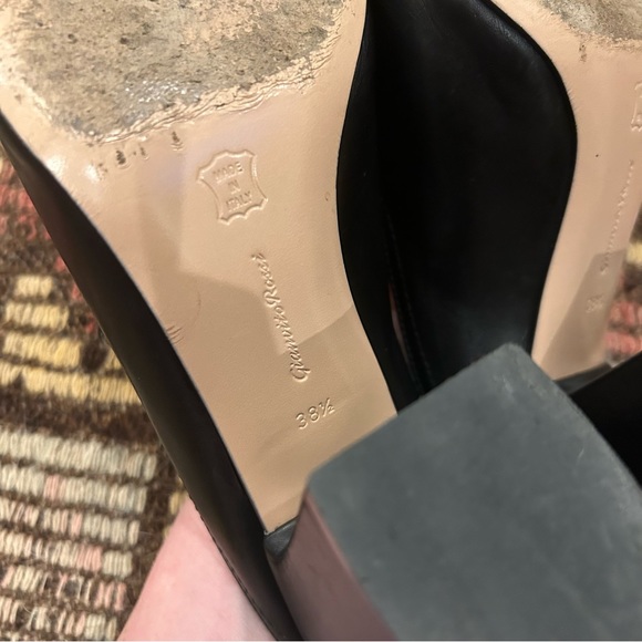 Gianvito Rossi Chunky Heel Loafer Mules size 38.5 (fits 7.5-8) - Picture 8 of 8